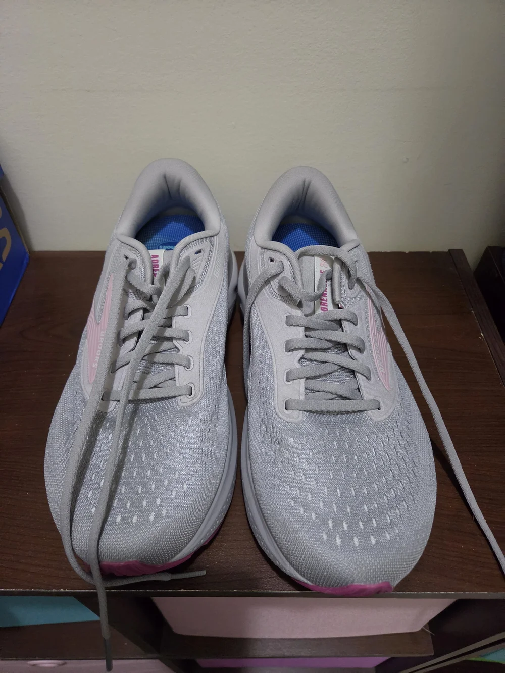 Brooks Women's Running Shoes - Light Gray with Pink Accents